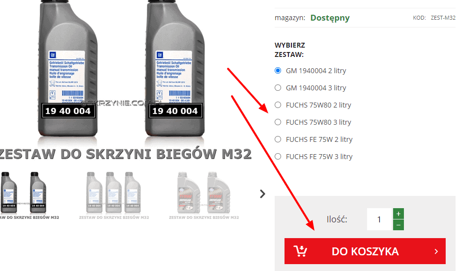 Skrzynie.com.pl oleje do skrzyń M32